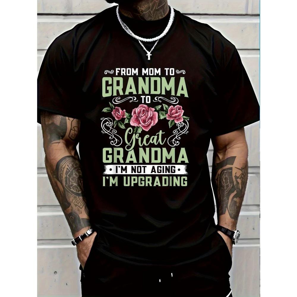 

Floral Print Crew Neck T-Shirt Soft Breathable Short Sleeve Top Perfect for Casual Wear and Family Gifts Machine S