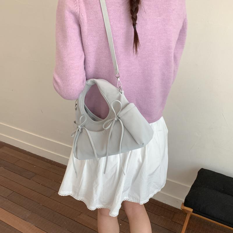 Korean Style Ballet Crossbody Bag New Trendy Womens Handle Bag Folded Design Versatile Comfortable and Versatile Commuting Bag