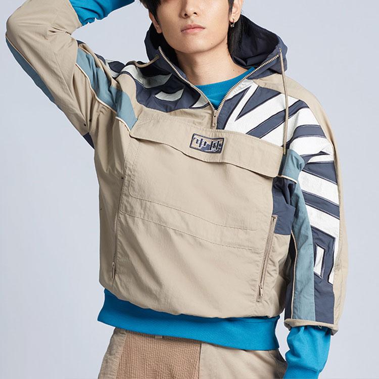 Li Ning Casual Loose Sports Hooded Jacket Autumn Men Jacket Brown AFDR401-2