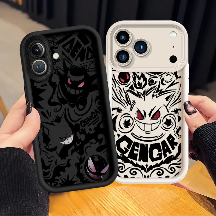 Pokemon Gengar Phone Cover Case for Apple iPhone 17 Pro Max 16 11 15 XS 14 Plus XR Air 13 Mini 16e 12