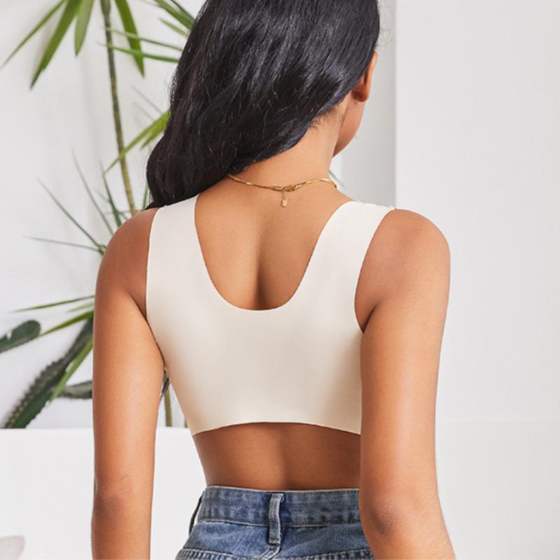 Γυναικείο Δαντελένιο Σουτιέν Μεγάλη Κούπα Μπροστινό Κούμπωμα Εσώρουχα Αθλητικά Τοπ Αμάνικα Χωρίς Ραφές M-2XL Ευρωπαϊκό Μέγεθος