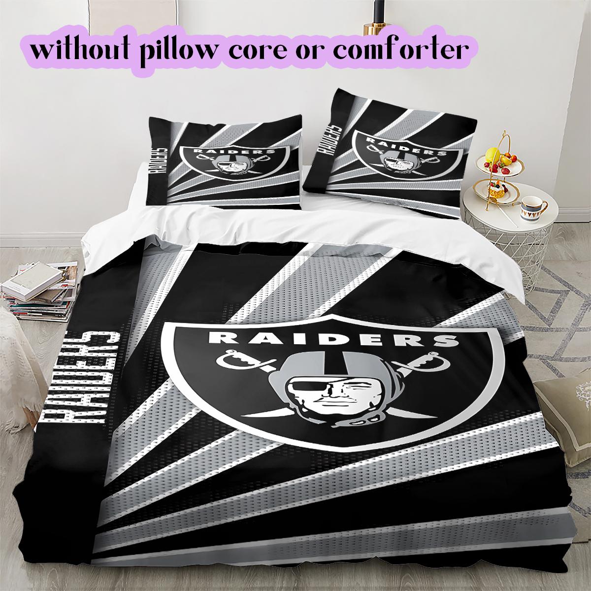 Set Copripiumino Trapuntato con Fantasia Las Vegas Raiders Federa Decorazione per la Casa Regalo di Compleanno (1 * copripiumino + 2 * federa, senza n