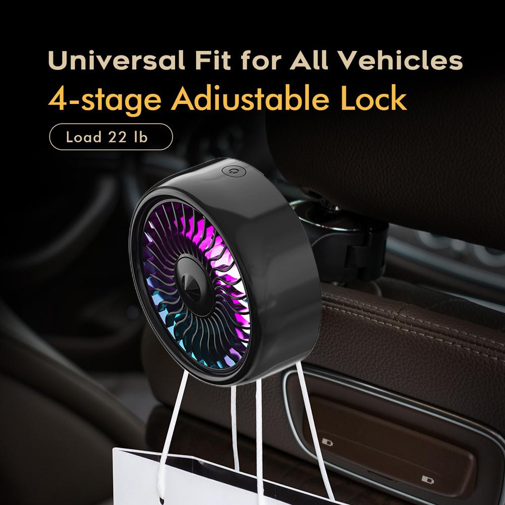 

Car Fan Rear Seat Ventilador USB Freshener Air Conditioner Fans with Light Climatiseur Ventilateur Voiture Ventilatore Cooler