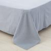 King size flat sheet (250x290cm), bed sheet, organic cotton upper sheet, 100% washed cotton, solid light blue