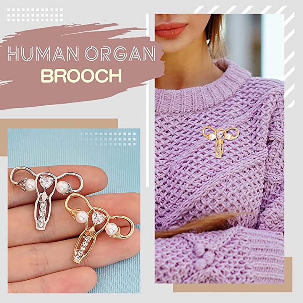 New Creative Human Body Shape Brooch Mother Uterus Shape Brooch