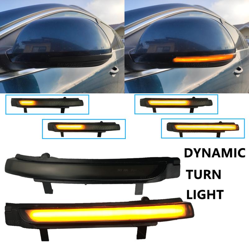 2PCS Dynamic LED Turn Signal Blinker Mirror flasher Light For Skoda Octavia 2009 2010 2011 2012 2013 SUPERB 2008-2014