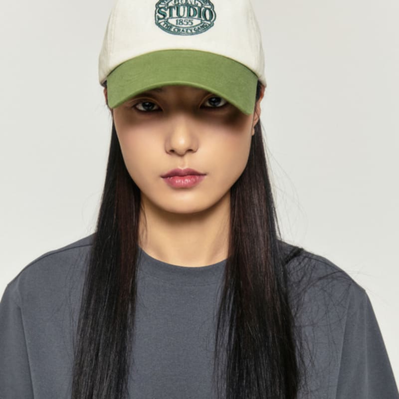 GOALSTUDIO COLOR BLOCK BALL CAP-OFF WHITE