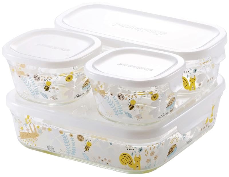

glass airtight container Shinji Kato Nordic garden system set mini pack range [OKN] Heat-resistant & PS-PRNSNF4