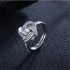 New Arrivals 925 Silver Crystal Clover Ring Bague Anillos Pure Silver Fine Jewelry For Women