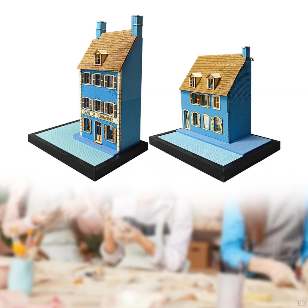 1/35 HO House Building Railway Layout Model DIY Assemble Assembled Diorama Scenery for