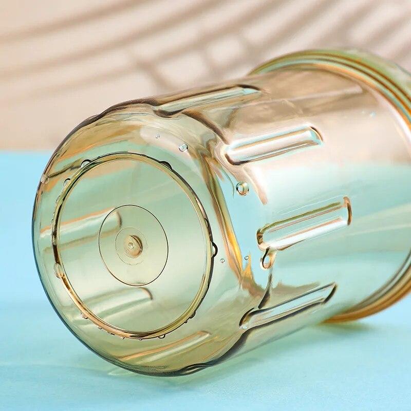 500ml šálek na kávu Plastová mini láhev na vodu Venkovní přenosný pohárek na pití do auta Průhledná nepropustná láhev na pití