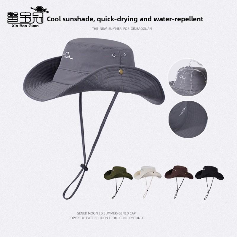 New Waterproof Quick-drying Fisherman Hats, Summer Wide-brimmed Sun-protective Hats for Men and Women, Outdoor Hiking