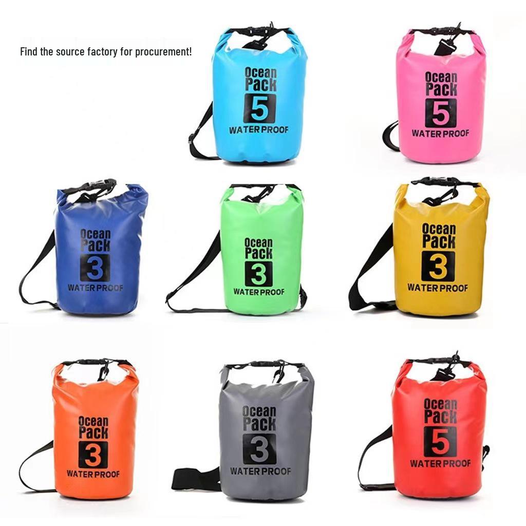 Bolso Cubo Impermeable de PVC para Camping de Verano, Rafting, Barranquismo, Playa - Bolso Impermeable de Hombro Único/Doble