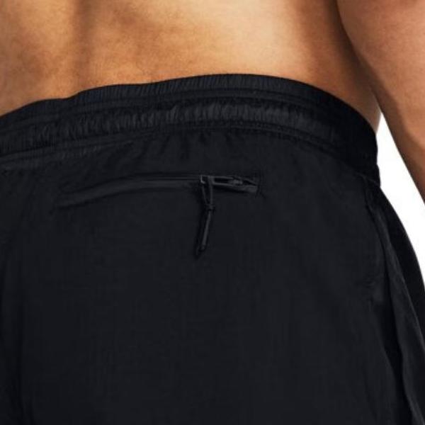 Under Armour Solid Color Lace-Up Woven Casual Sports Shorts Men shorts Black 1383373-001