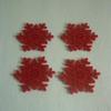 4x Coasters, Fabric , Snowflake, for Aperitif Drink Christmas Dining Table Ornament 10x10cm
