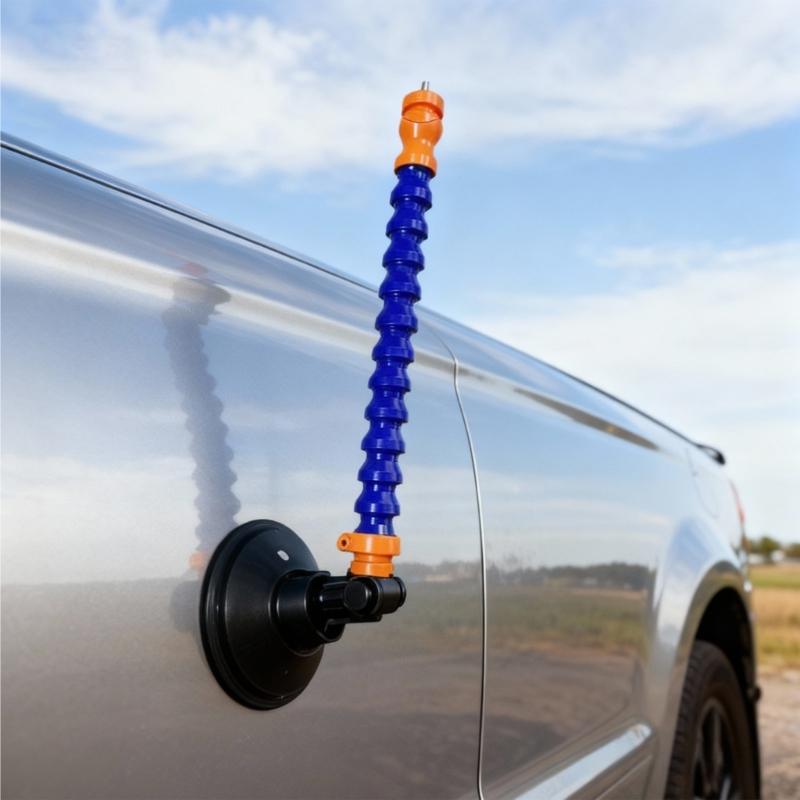 Plastic Car Dents Removal Set Dents Repair Tool White Suction Cup Mounts And Sturdy Magnetized Base Support