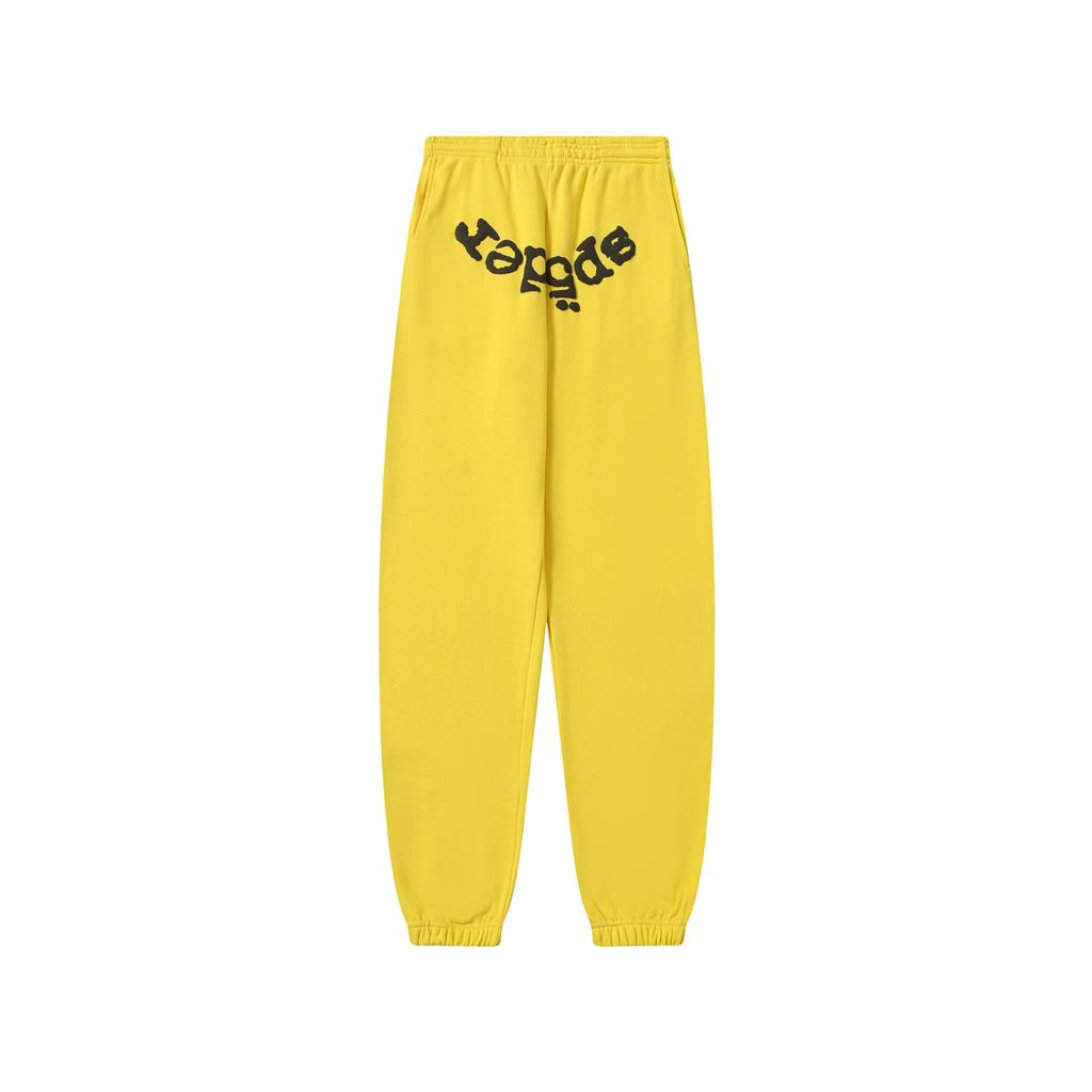 A high-quality SP5DER spider web foam printed hoodie, European and American large-size loose sweater.
