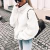 Chunky Knit Batwing Sleeve European-American Semi-High Neck Oversized Sweater
