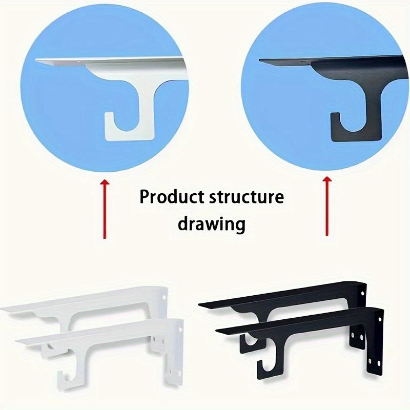 2-Pack Heavy-Duty Cold-Rolled Steel Triangle Brackets, Industrial Wall-Mounted Support for Coat Rack, TV Stand & Storage Display
