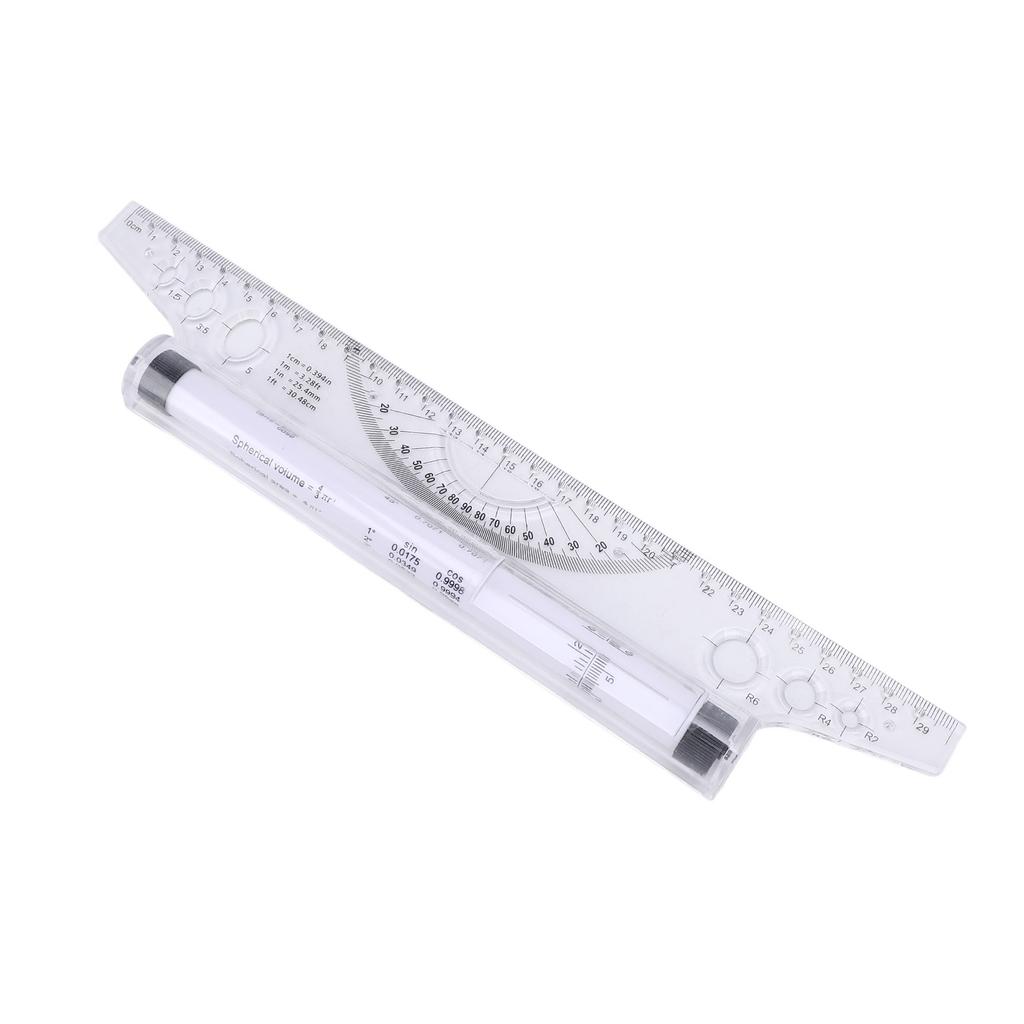 סרגל גלגול לקו מקביל, קשת, עקומה, מדידה - סרגל גלגול עם זוויתן מובנה