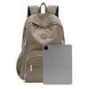 Nylon Backpack Solid Color Student School Baglarge Capacity Women's Travel Bag