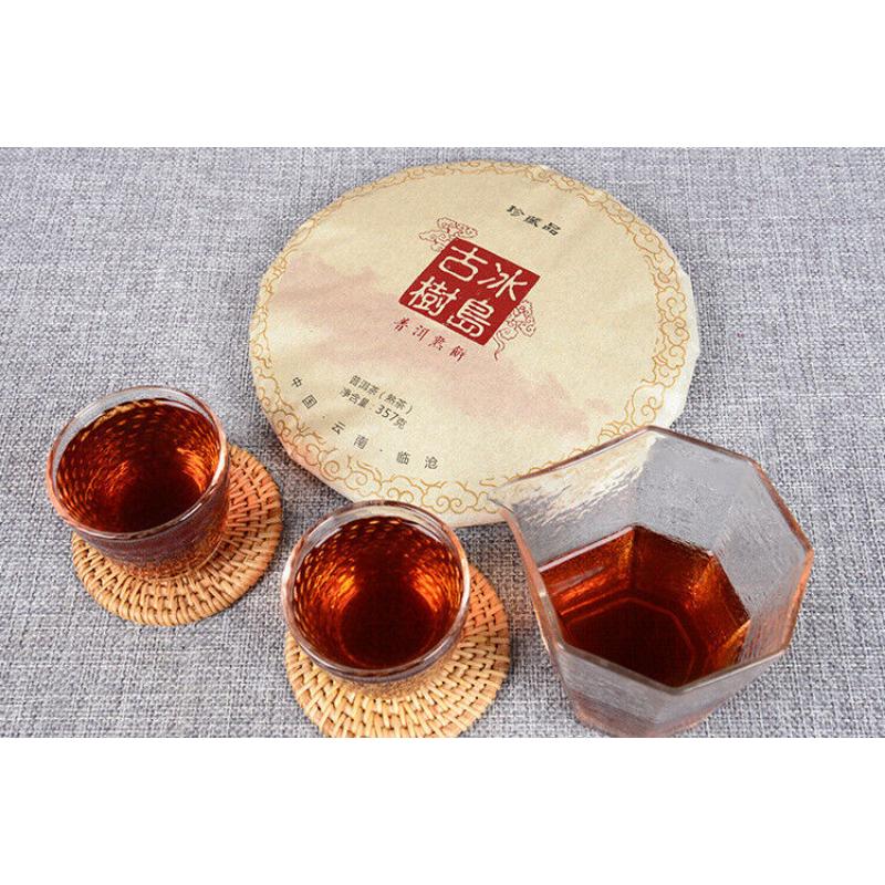 357g Spitzenschwarzer Tee Yunnan Pu-Erh-Tee Uralter Baum Pu-Erh Reifer Kuchen Gesundheitsfürsorge