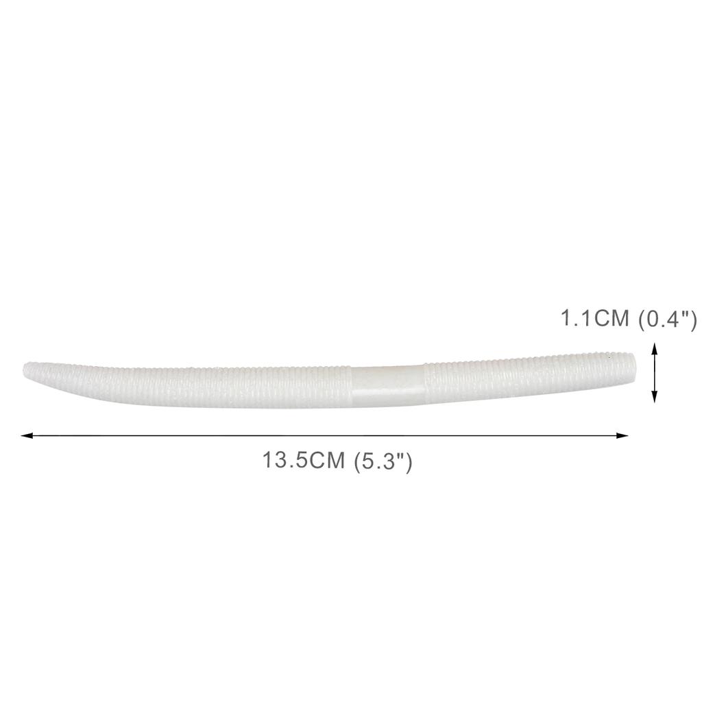 Aonepro Przynęty wędkarskie z miękkiego plastiku 8 szt. 5,5" 2/5 Oz Sztuczne, słone przynęty typu robak do pływania na okonie Wacky Rig Jig Słodkowodne Wędkarstwo morskie Wielokolorowy