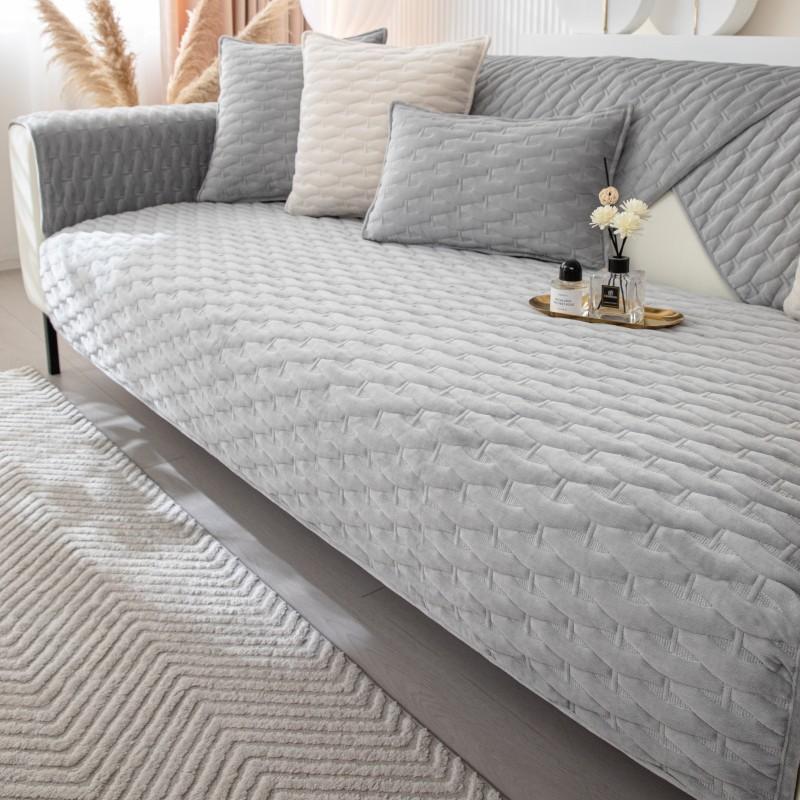 

Утолщенная плюшевая подушка для дивана для гостиной, нескользящий чехол для дивана, кристаллический бархат, цветочная корзина, коврик для дивана, зимний L-образный чехол для дивана 70x70cm 1pcs