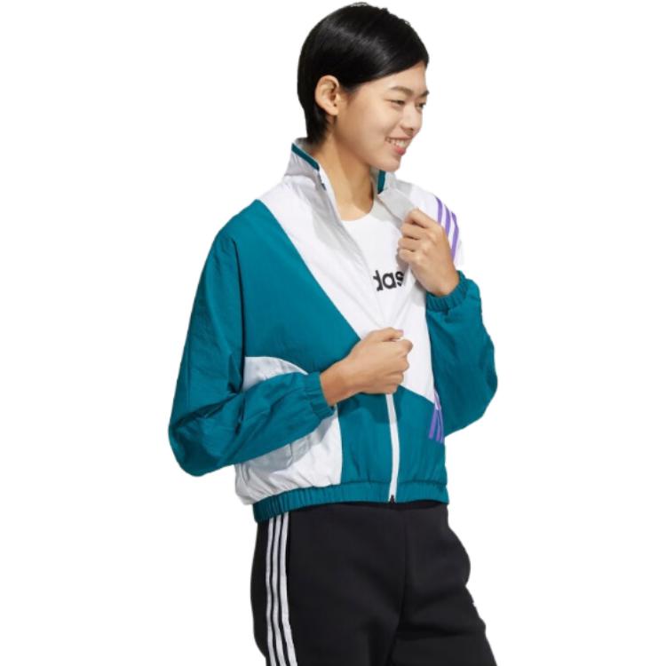 Adidas Neo Jackets Women's Water Duck Green Stand Collar Moderate Other HF7327