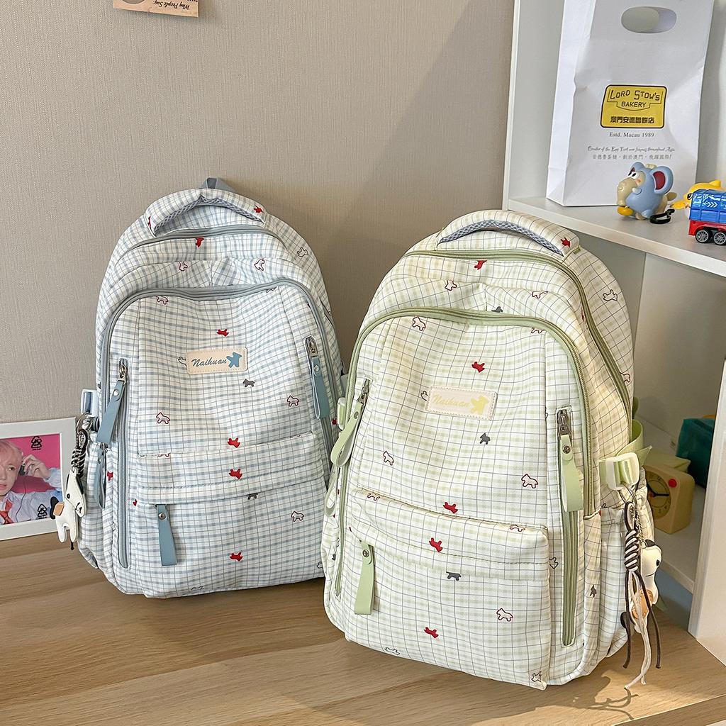 Schoolbag Mori Simple and Versatile Ins Campus Backpack Solid Color Large Capacity High School Student Schoolbag Travel Leisure Backpack