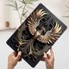 Affiche Métallique Phoenix Doré Noble Art Mural Personnalisé Panneaux Rétro Vintage en Fer Blanc pour Man Cave Bar Accessoires Décoration Esthétique