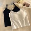 Camisole Vest Summer Cute Niche Design Sense Outer Wear Slimming Chest Pad Slim Sleeveless Metal Free Underwear