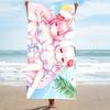 Kawaii Anime Girl Beach Towel Microfiber Quick Dry Super Absorbent Oversized Bath Pool Towel for Travel Swimming Beach Vacation