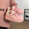Original women's shoes 2025 thick-soled white shoes new spring popular versatile leisure sports round head flat baseplate shoes
