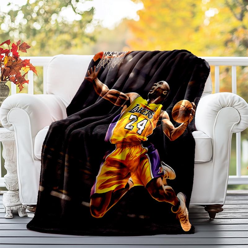 Great Basketball Player Flannel Blanket Soft All-Season Throw, Design for Camping, Car Travel, Hiking Sofa, Bed, Office Perfect Gift for Parties
