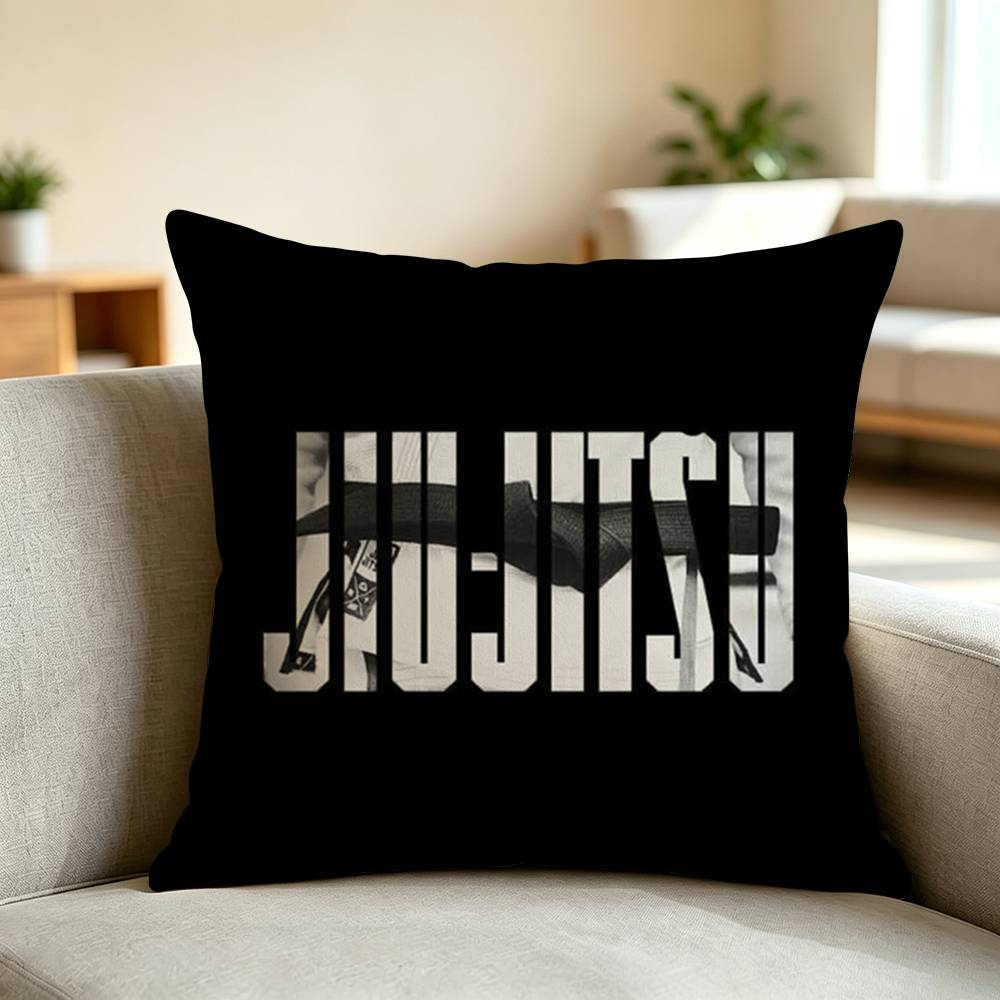 S-Sport B-Brazilian Jiu Jitsu BJJ Square Double-Sided printed Pillow Case Bedroom Bedside Pillow Sofa Cushion Cover