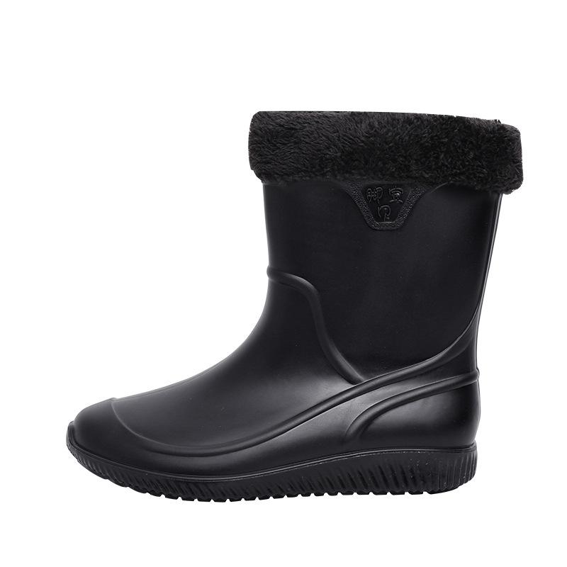 Water shoes rain shoes fashion men's medium tube rain boots rubber shoes galoshes fishing rubber shoes