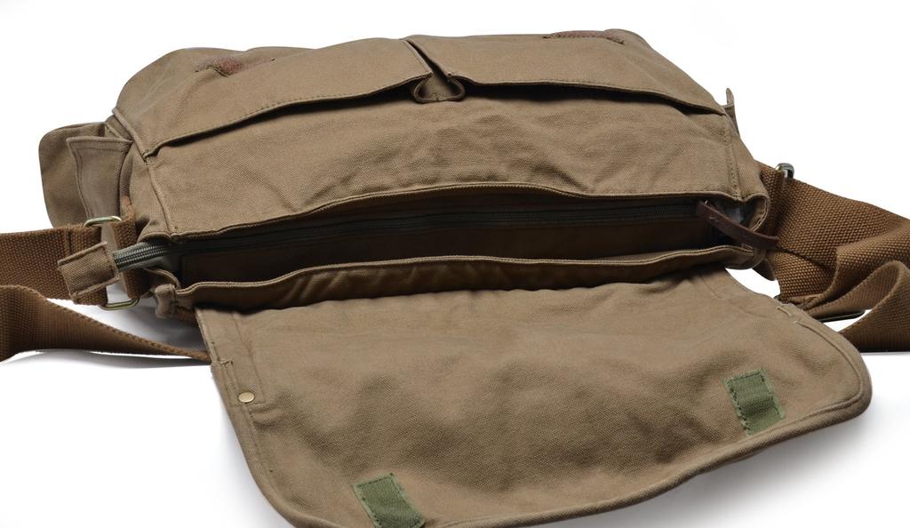 Gootium 30622AMG Cotton Canvas Shoulder Army Green Bag,