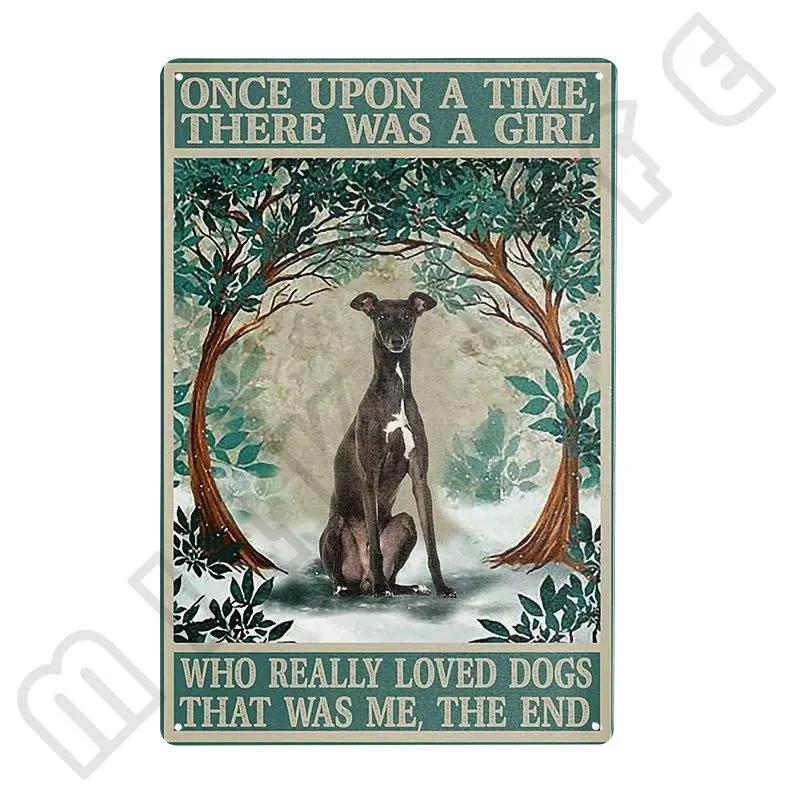 Windhund Metallschild Ich bin dein Freund Ich bin dein Windhund Poster Badezimmerzimmer Küche Garage Zuhause Kunst Wanddekoration