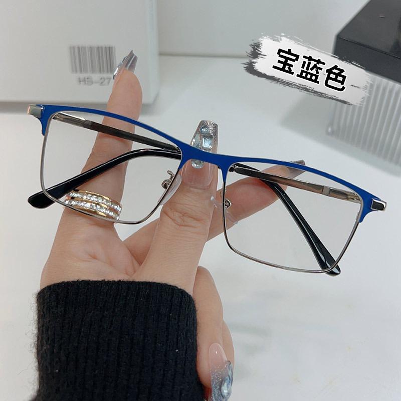 New Fashion Multifocal Business Glasses: Metal Frame, Anti-Blue Light, Optical Reading Frames