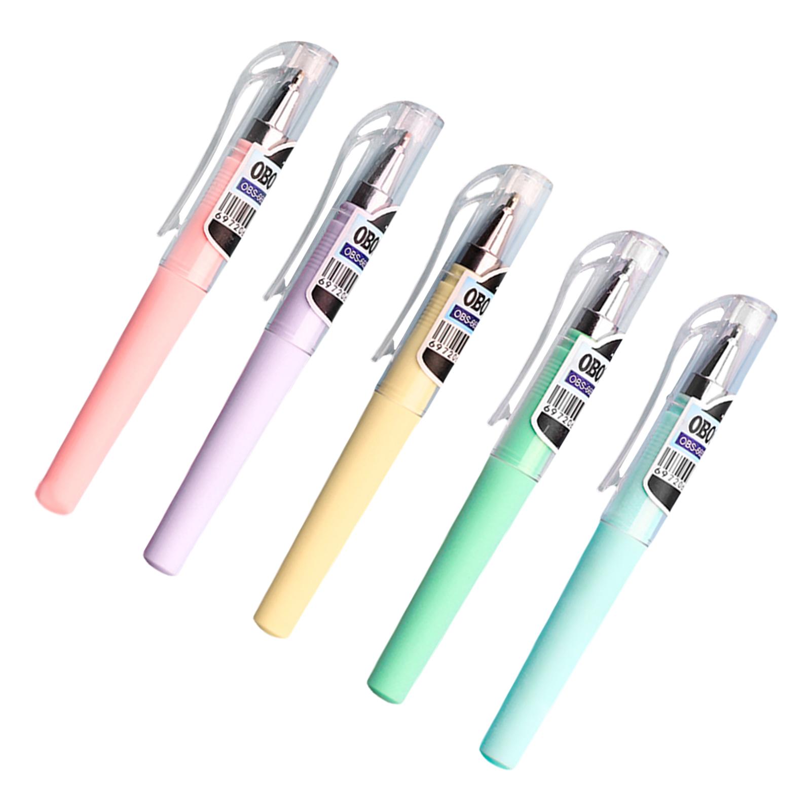 

5 шт. Мини гелевые ручки 0,5 мм быстросохнущие черные чернила короткий карманный размер гелевая ручка для письма ведения журнала офисные школьные принадлежности 2