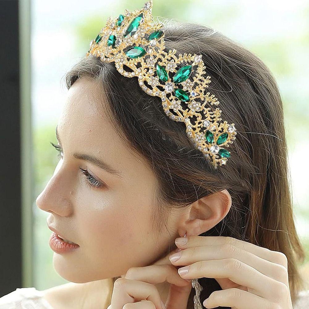 Elegant Bridal Princess Crown Luxury Rhinestone Diadem Women Hair Hoop  Wedding Hair Accessories
