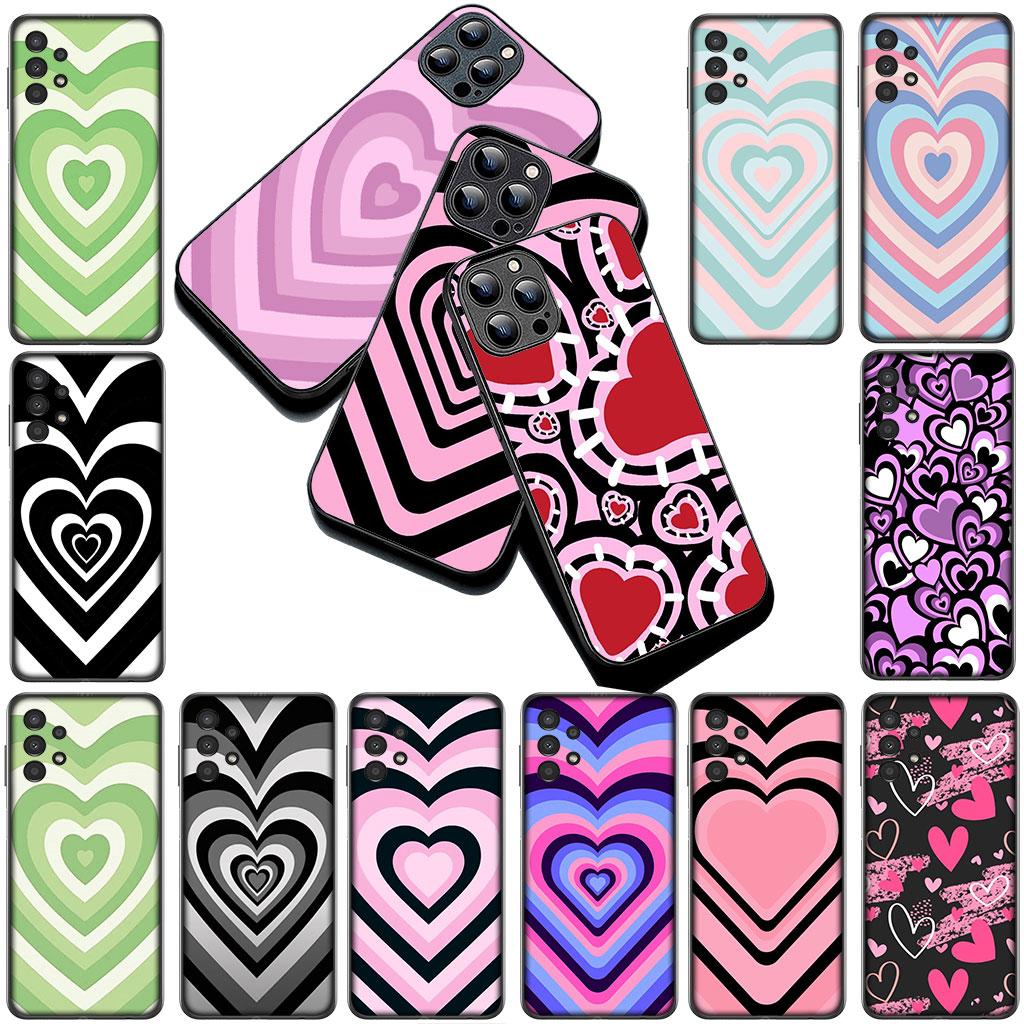 Star Dark Red Heart Love Phone Cover Soft Case for Samsung Galaxy S10 S8 S9 Plus A33 A34 A31 70 A71 A72 Note 20 9 8 S10E Casing