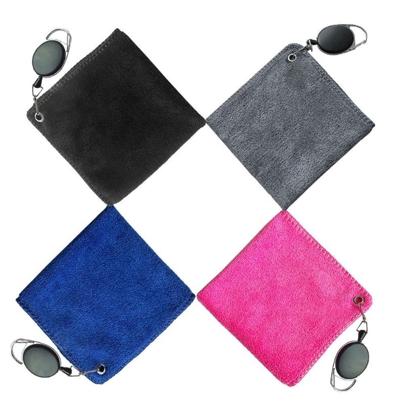 Quick Drying Golf Towel Cloth Cleaning Cloths Retractable Hook Included