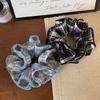 Four Layer Plaid Lace Fabric Hair Ties Elegant Big Scrunchies Fashion Women Daily Hair Rope