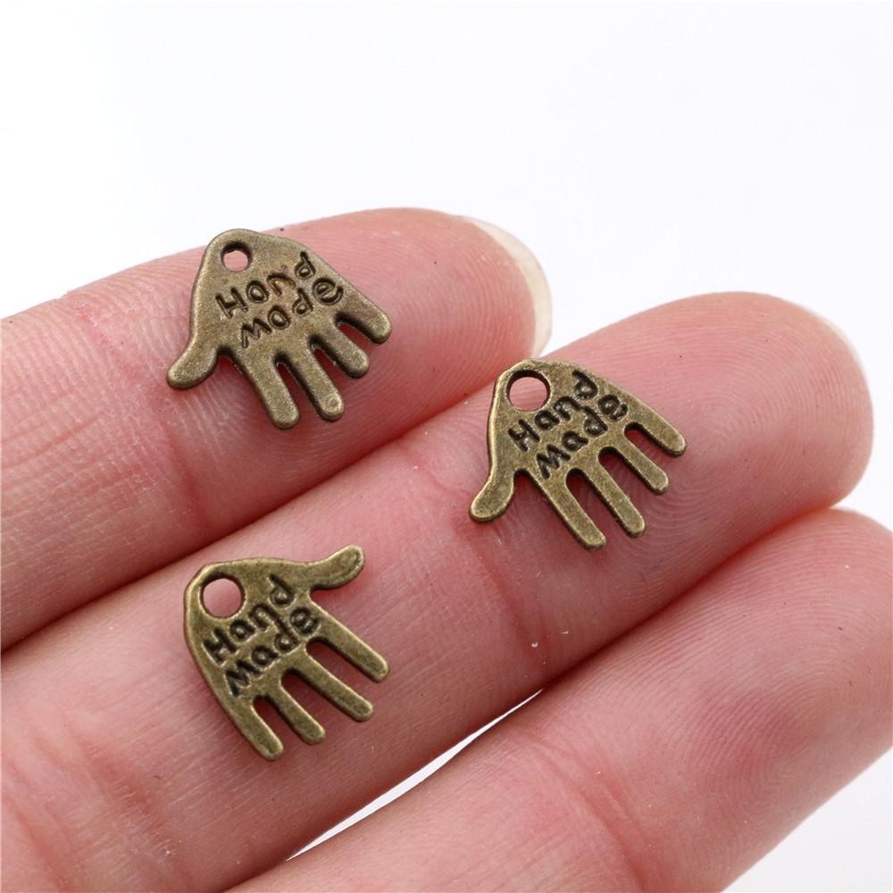 

40pcs Engraved Handmade Letter Charms Pendant 12x12mm Cute Small DIY Jewelry Making Accessories Findings for Earrings Necklace