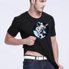 Summer Top Mens T Shirts Harajuku Casual Clothes Short Sleeve Fashion Astronaut Printed O Collared Tshirts Fashion Soft Pullover