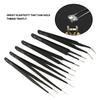 6PCS Anti static Tweezers Stainless Steel Tweezer Maintenance Tool