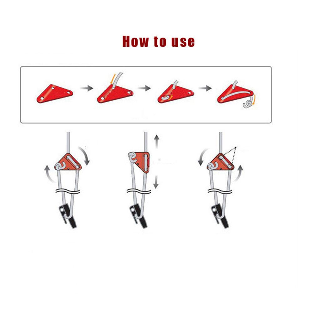 Outdoor Triangle Rope Buckle Three-holes Anti-slip Buckle for Camping Tent