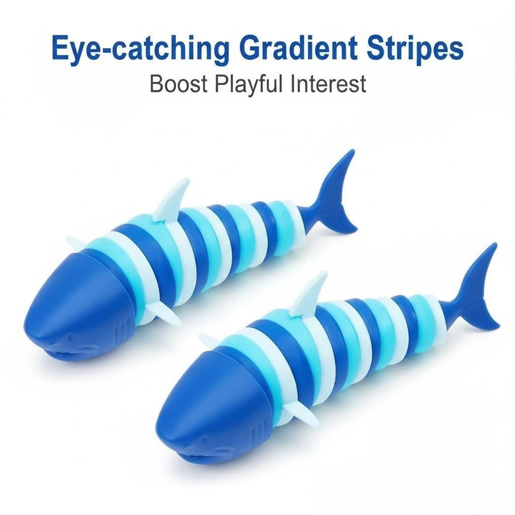 Fidget Toys Slug 3D Articulated Stretch Shark Stress Reliever For Adults Kids Anti-Anxiety Office Desk Toy Gifts